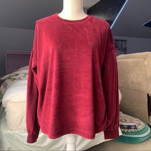 red velvet shirt